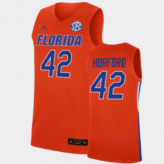 #42 Al Horford College Basketball University of Florida Alumni Men Orange Jersey 389308-146