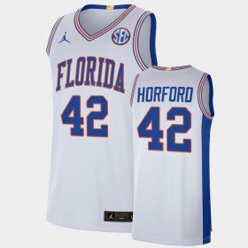 #42 Al Horford College Basketball Florida Gators Elite Limited Alumni Men's White Jersey 726612-896