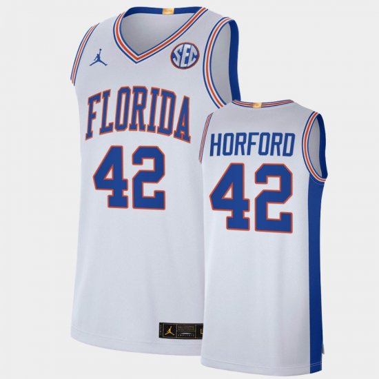 #42 Al Horford College Basketball Florida Gators Elite Limited Alumni Men\'s White Jersey 726612-896