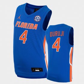 #4 Anthony Duruji College Basketball Florida Replica Men's Royal Jersey 153054-247