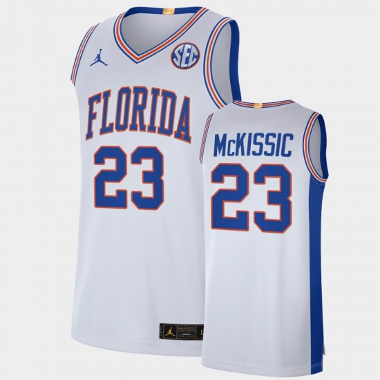 #23 Brandon McKissic College Basketball Florida Elite Limited Men\'s White Jersey 357494-341