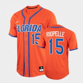 #15 BT Riopelle College Baseball Florida 2022 Full-Button Men Orange Jersey 258078-927