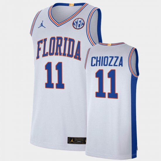 #11 Chris Chiozza College Basketball UF Elite Limited Alumni Mens White Jersey 445570-802