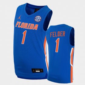 #1 C.J. Felder College Basketball University of Florida Replica Men Royal Jersey 682102-922