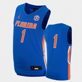 #1 College Basketball University of Florida Replica Mens Royal Jersey 623650-750