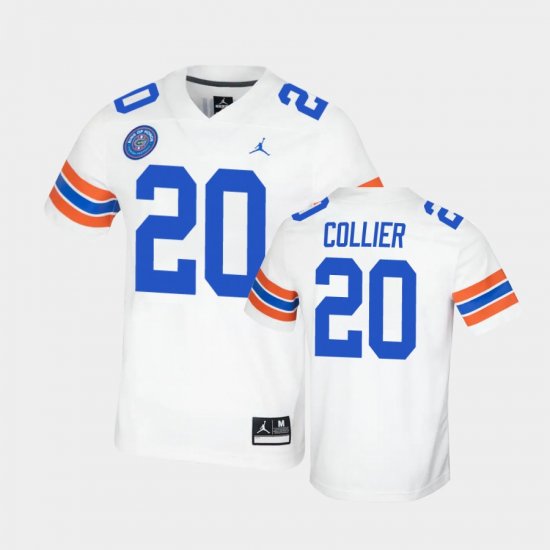 #20 Corey Collier Jr. Replica University of Florida Ring of Honor Men White Jersey 526524-410