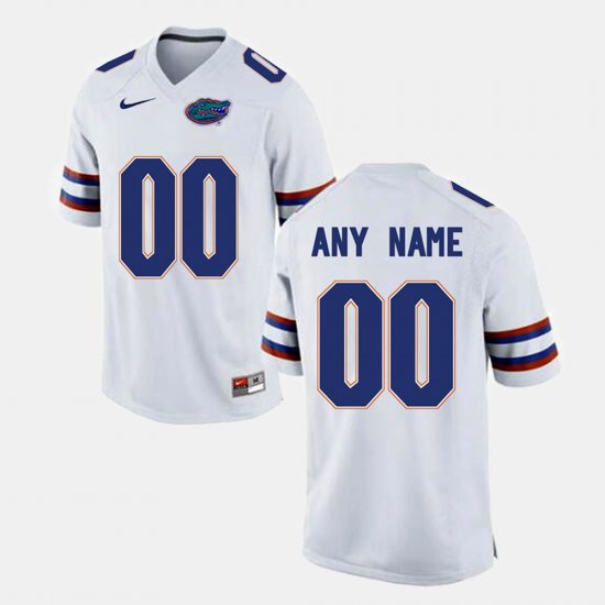 #00 Custom College Limited Football University of Florida Men\'s White Jersey 743121-912