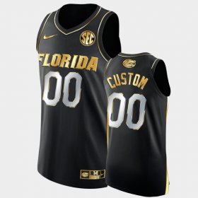 #00 Custom Golden Edition Florida Gators Authentic Mens Black Jersey 556107-520 #00 Custom Golden Edition Florida Gators Authentic Mens Black Jersey 556107-520