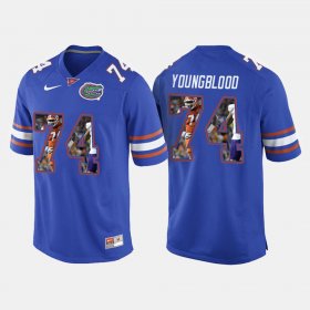 #74 Jack Youngblood College Football Florida Gators Men Royal Blue Jersey 943198-462