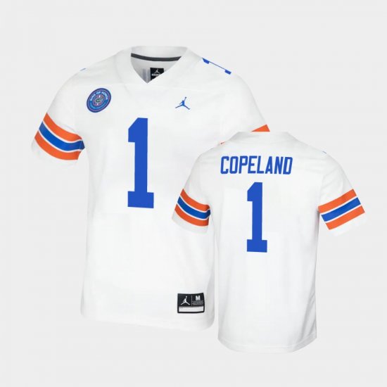 #1 Jacob Copeland Replica Florida Gators Ring of Honor Mens White Jersey 556799-142