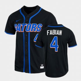 #4 Jud Fabian College Baseball Florida Gators 2022 Full-Button Men's Black Jersey 187397-236