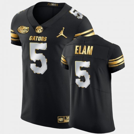 #5 Kaiir Elam College Football Florida Golden Edition Men\'s Black Jersey 257419-401