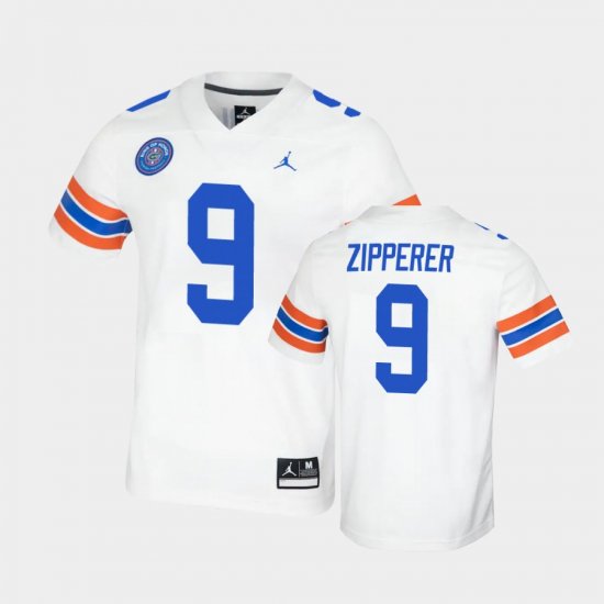 #9 Keon Zipperer Replica Florida Gators Ring of Honor Men\'s White Jersey 791319-976