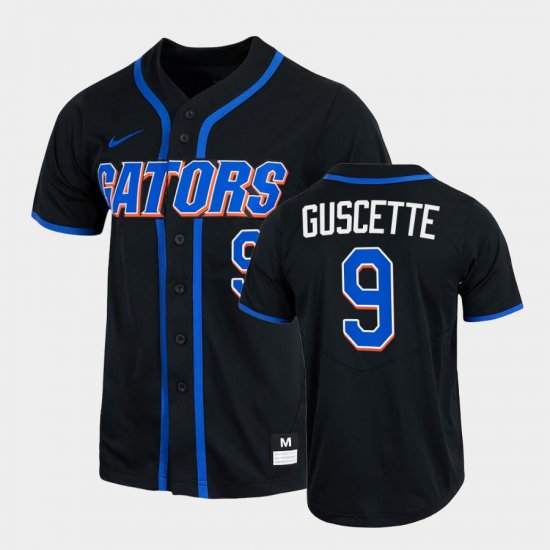 #9 Mac Guscette College Baseball Florida 2022 Full-Button Men Black Jersey 935925-444