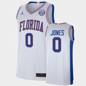 #0 Myreon Jones College Basketball UF Elite Limited Men White Jersey 619638-566