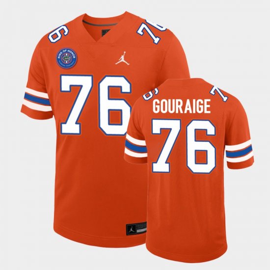 #76 Richard Gouraige Replica Florida Ring of Honor Men\'s Orange Jersey 903407-845