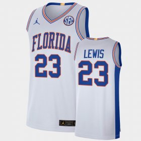 #23 Scottie Lewis College Basketball Florida Gators Elite Limited Alumni Player Men's White Jersey 252745-841