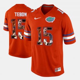 #15 Tim Tebow College Football Florida Mens Orange Jersey 129447-525