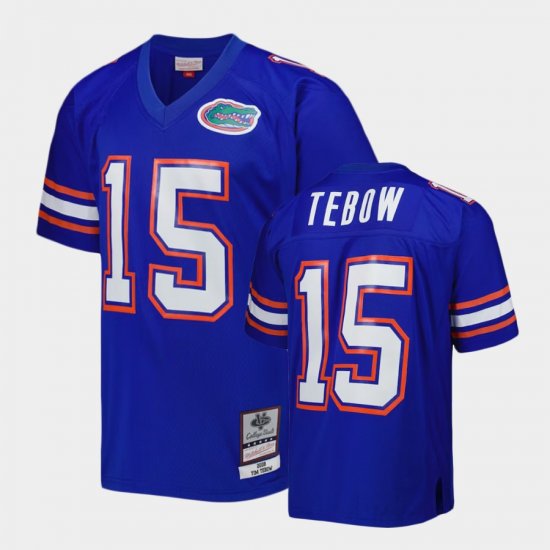 #15 Tim Tebow Legacy University of Florida Men\'s Royal Jersey 166098-894