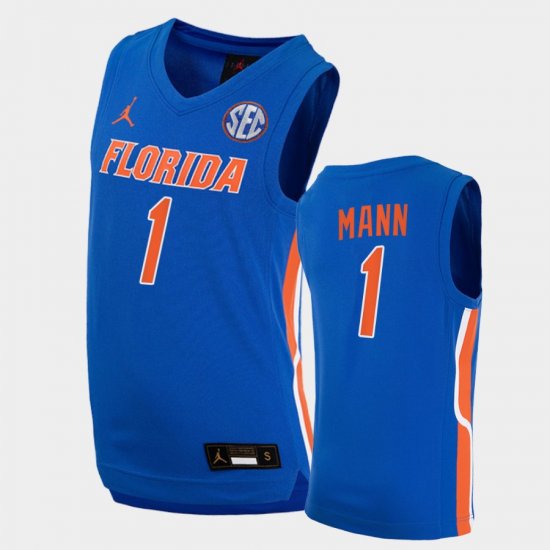 #1 Tre Mann College Basketball University of Florida Alumni Men\'s Royal Jersey 142742-519