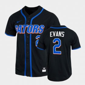 #2 Ty Evans College Baseball UF 2022 Full-Button Men Black Jersey 899976-431