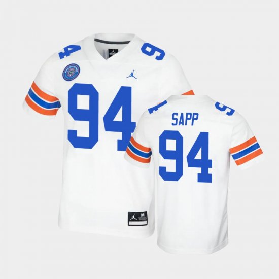 #94 Tyreak Sapp Replica University of Florida Ring of Honor Men\'s White Jersey 875835-815