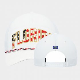 UF Stars Stripes Flag Flutter Hitch Snapback Unisex White Hat 906443-919