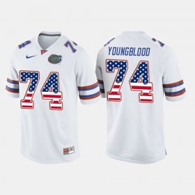 #74 Jack Youngblood US Flag Fashion Florida Men White Jersey 286016-706