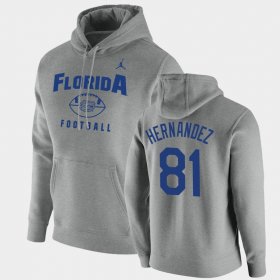 #81 Aaron Hernandez Oopty Oop Florida Football Pullover Men's Gray Hoodie 450505-815 #81 Aaron Hernandez Oopty Oop Florida Football Pullover Men's Gray Hoodie 450505-815