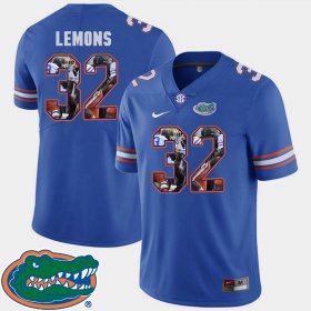 #32 Adarius Lemons Pictorial Fashion UF Football Mens Royal Jersey 867945-263