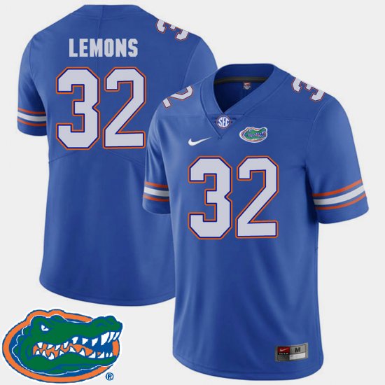 #32 Adarius Lemons College Football Florida 2018 SEC Men\'s Royal Jersey 445235-397