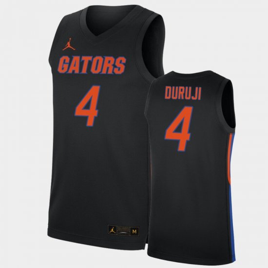 #4 Anthony Duruji Replica University of Florida College Basketball Mens Black Jersey 603592-703