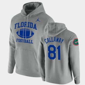 #81 Antonio Callaway Retro Football Florida Pullover Men Heathered Gray Hoodie 566670-456 #81 Antonio Callaway Retro Football Florida Pullover Men Heathered Gray Hoodie 566670-456