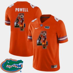 #4 Brandon Powell Pictorial Fashion Florida Gators Football Men's Orange Jersey 959869-436