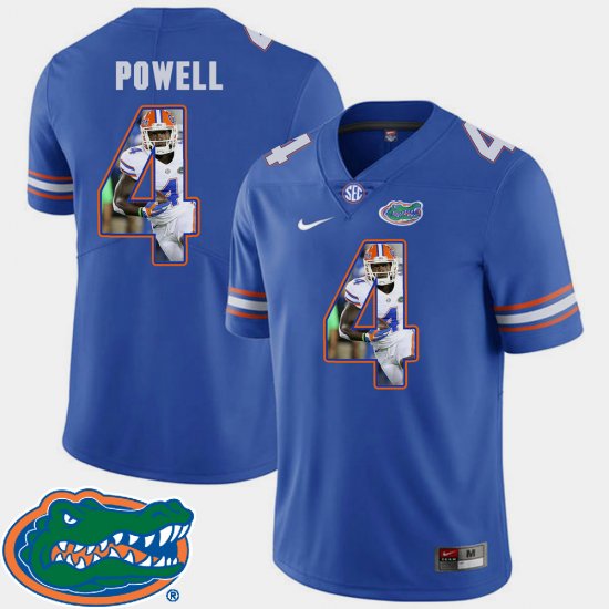 #4 Brandon Powell Pictorial Fashion Florida Gators Football Men Royal Jersey 990451-796