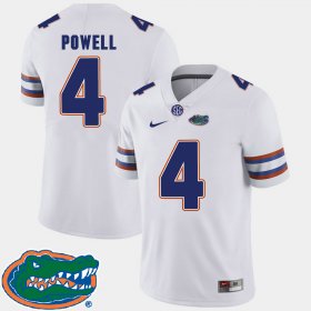 #4 Brandon Powell College Football Florida 2018 SEC Mens White Jersey 480243-291