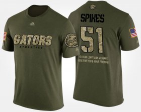 #51 Brandon Spikes Military Florida Short Sleeve With Message Men's Camo T-Shirt 333691-451 #51 Brandon Spikes Military Florida Short Sleeve With Message Men's Camo T-Shirt 333691-451