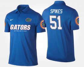 #51 Brandon Spikes Name and Number UF Men's Blue Polo 118804-977