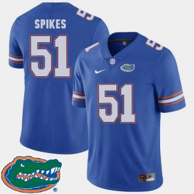 #51 Brandon Spikes College Football Florida 2018 SEC Mens Royal Jersey 876981-652