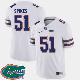 #51 Brandon Spikes College Football UF 2018 SEC Mens White Jersey 699607-153