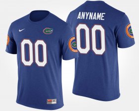 #00 Custom Name and Number Florida Mens Blue T-Shirt 696068-316