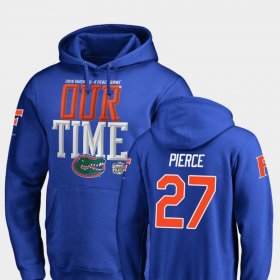 #27 Dameon Pierce 2018 Peach Bowl Bound Florida Counter Mens Royal Hoodie 448049-137 #27 Dameon Pierce 2018 Peach Bowl Bound Florida Counter Mens Royal Hoodie 448049-137
