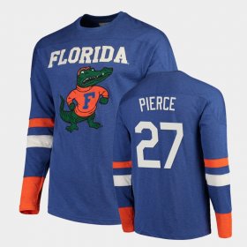 #27 Dameon Pierce Old School Florida Football Long Sleeve Men's Royal T-Shirt 729084-741 #27 Dameon Pierce Old School Florida Football Long Sleeve Men's Royal T-Shirt 729084-741