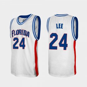 #24 David Lee Alumni University of Florida College Baketball Men White Jersey 791718-972 #24 David Lee Alumni University of Florida College Baketball Men White Jersey 791718-972