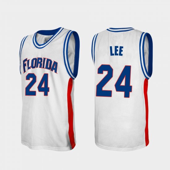 #24 David Lee Alumni University of Florida College Baketball Men White Jersey 791718-972