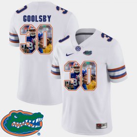 #30 DeAndre Goolsby Pictorial Fashion Florida Gators Football Men White Jersey 549978-414