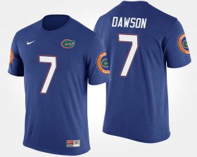 #7 Duke Dawson Name and Number UF Mens Blue T-Shirt 139588-835