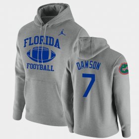 #7 Duke Dawson Retro Football Florida Pullover Mens Heathered Gray Hoodie 334008-706 #7 Duke Dawson Retro Football Florida Pullover Mens Heathered Gray Hoodie 334008-706