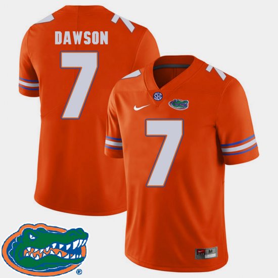 #7 Duke Dawson College Football UF 2018 SEC Men\'s Orange Jersey 602416-568