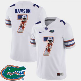 #7 Duke Dawson Pictorial Fashion Florida Gators Football Mens White Jersey 818655-746